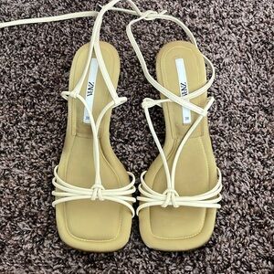 Zara Strappy Wrap Around Heeled Sandals